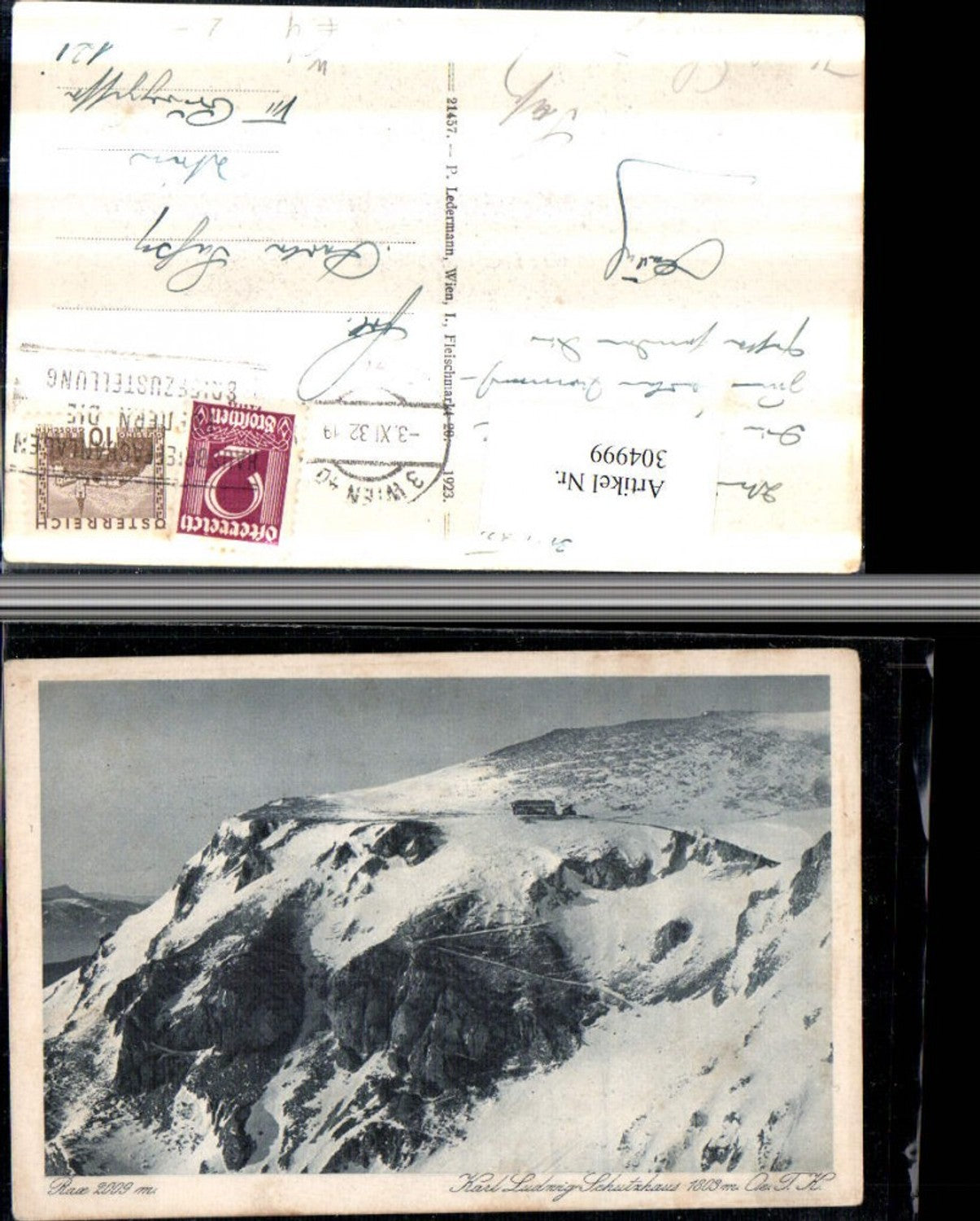 304999,Rax Karl Ludwig-Schutzhaus Berghütte b. Prein Winterbild