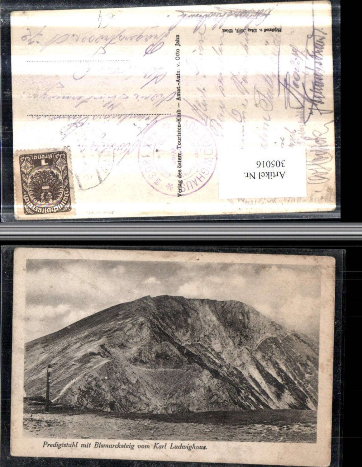 305016,Predigtstuhl m. Bismarcksteig vom Karl Ludwig-Haus b. Prein Bergkulisse