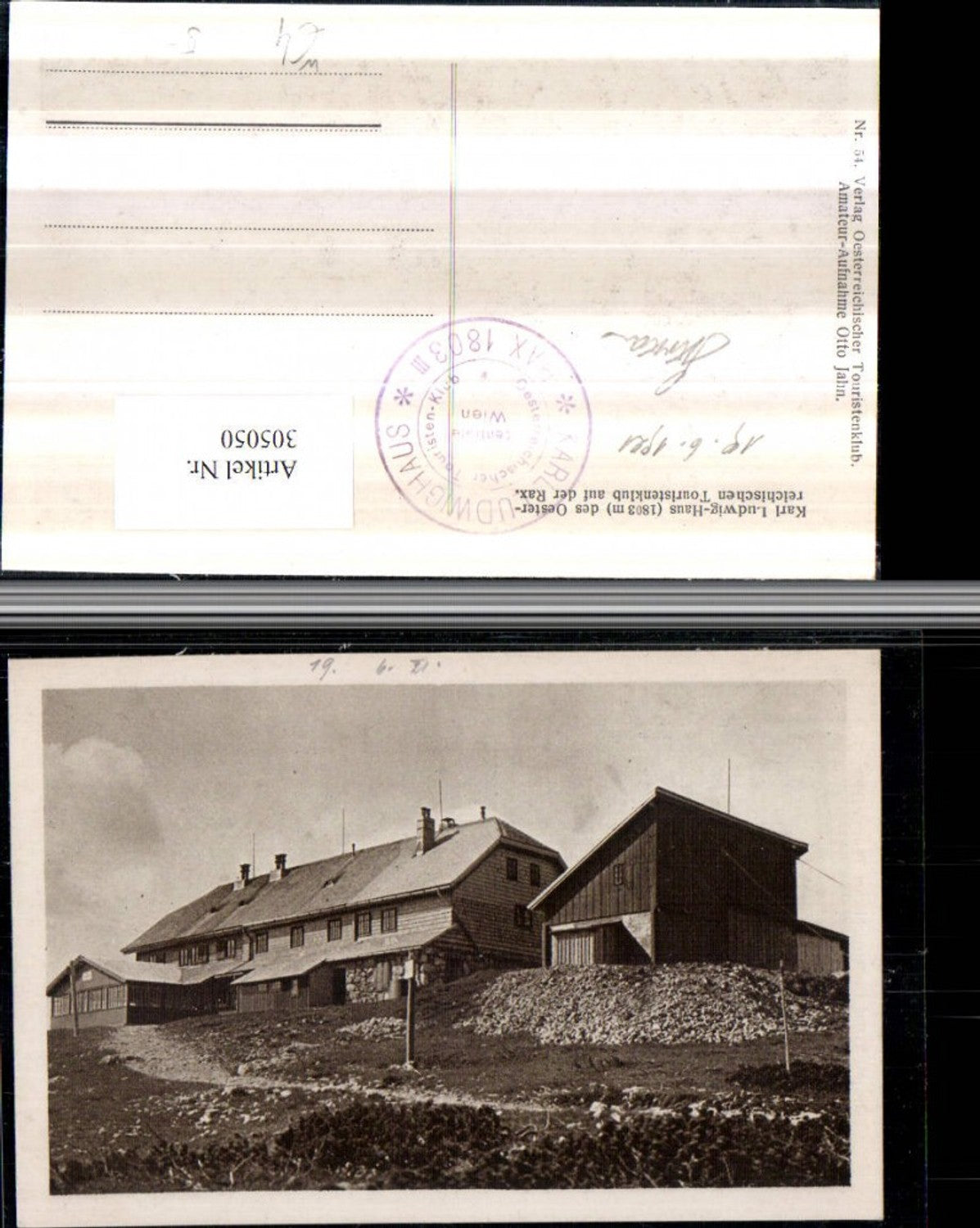 305050,Karl Ludwig-Haus Berghütte auf d. Rax b. Prein