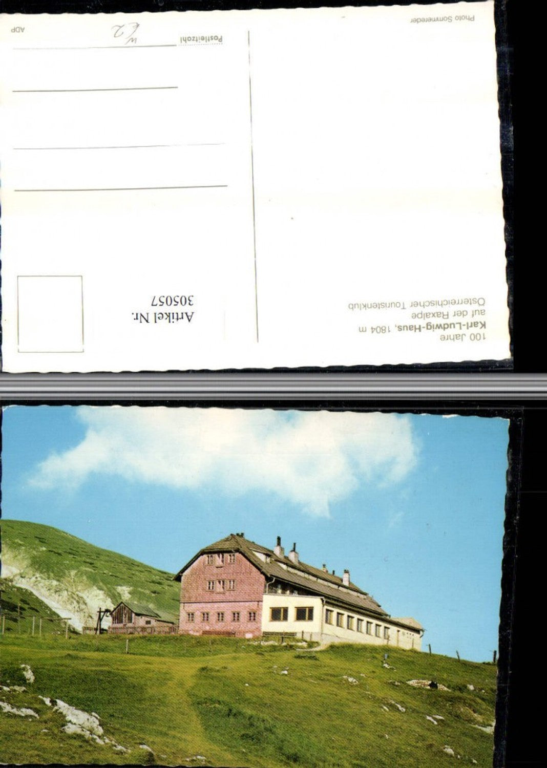 305057,Karl Ludwig-Haus Berghütte auf d. Raxalpe b. Prein