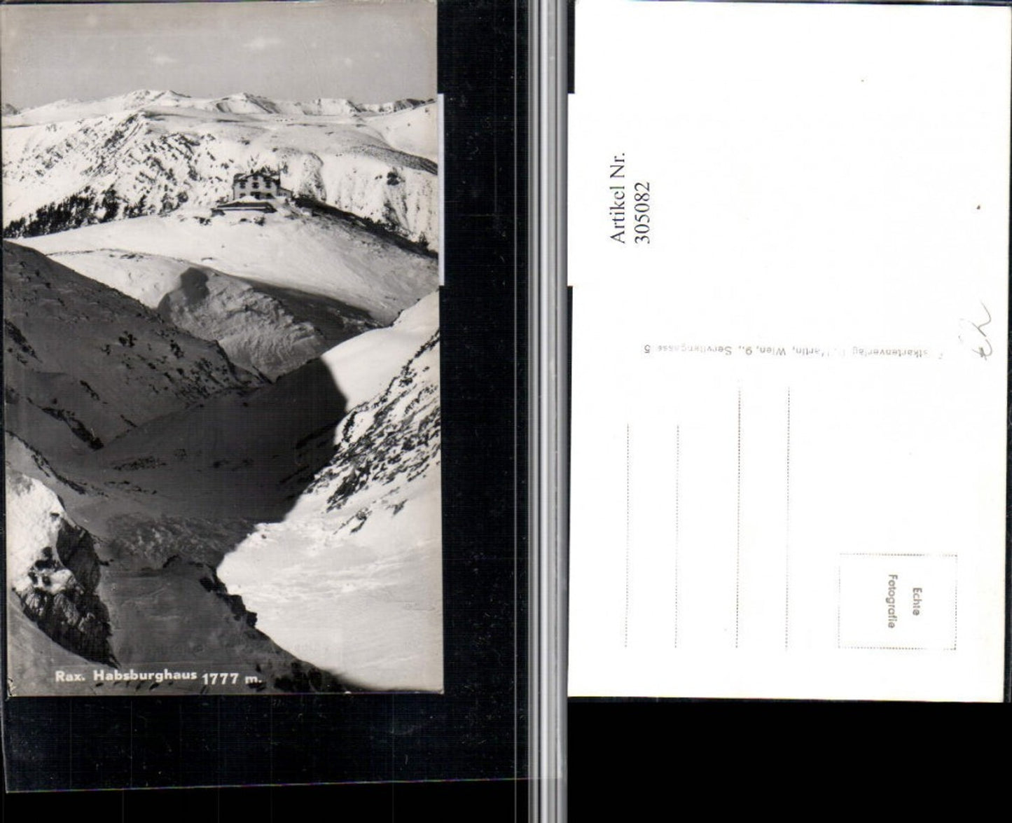 305082,Rax Habsburghaus Berghütte b. Hirschwang Bergkulisse Winterbild
