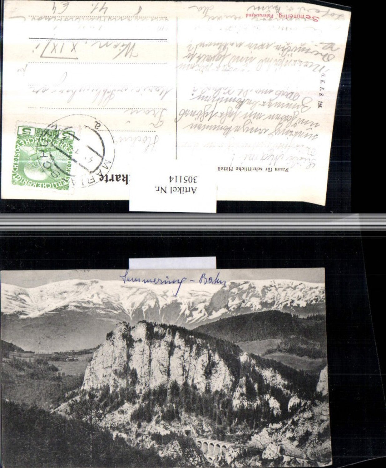 305114,Semmering Semmeringbahn Viadukt Polleroswand Bergkulisse