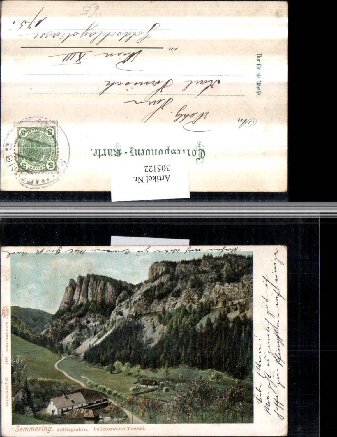 305122,Semmering Semmeringbahn Adliztgraben Polleroswand-Tunnel