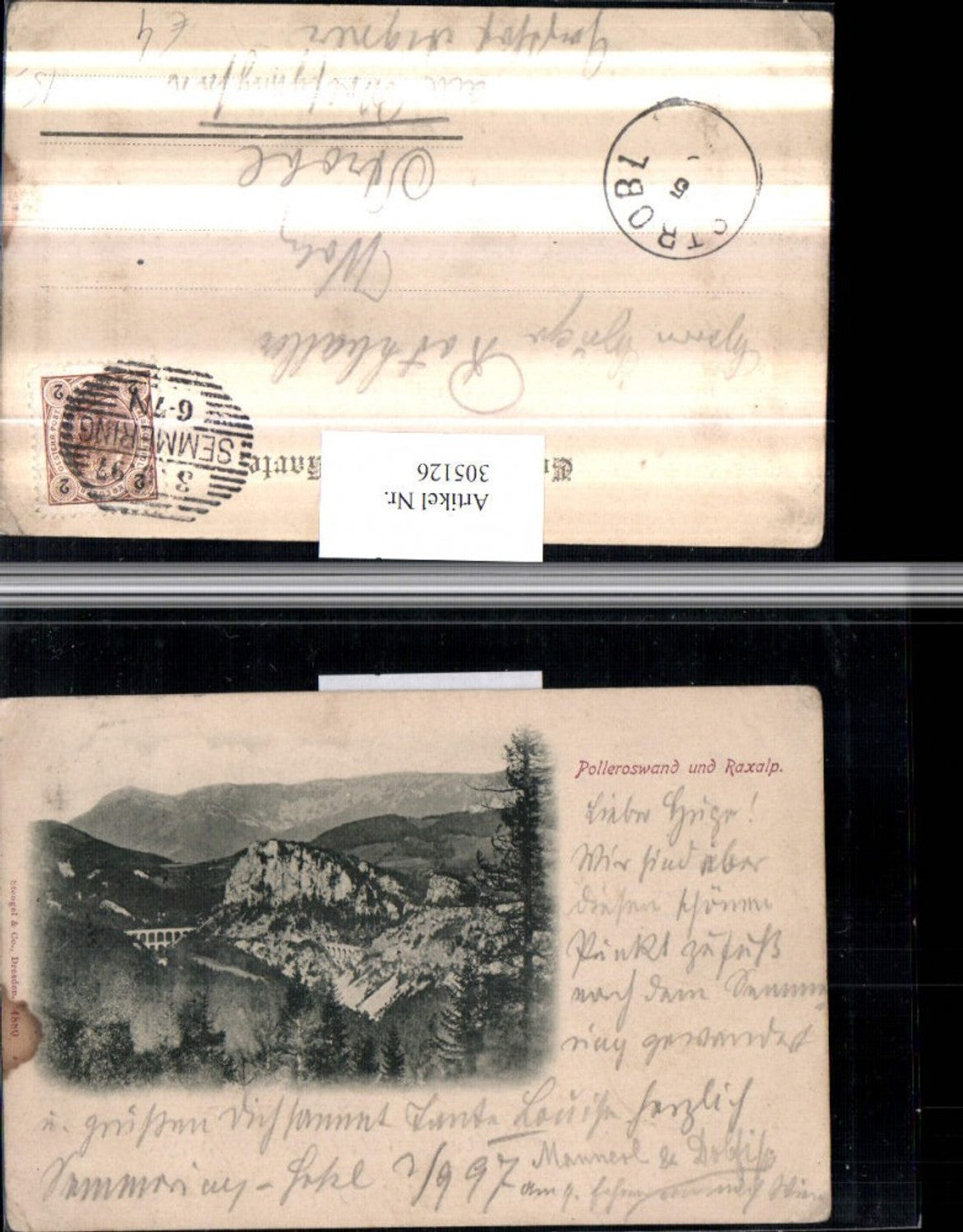 305126,Polleroswand u. Raxalpe Viadukt Bergkulisse pub Stengel & Co 4880