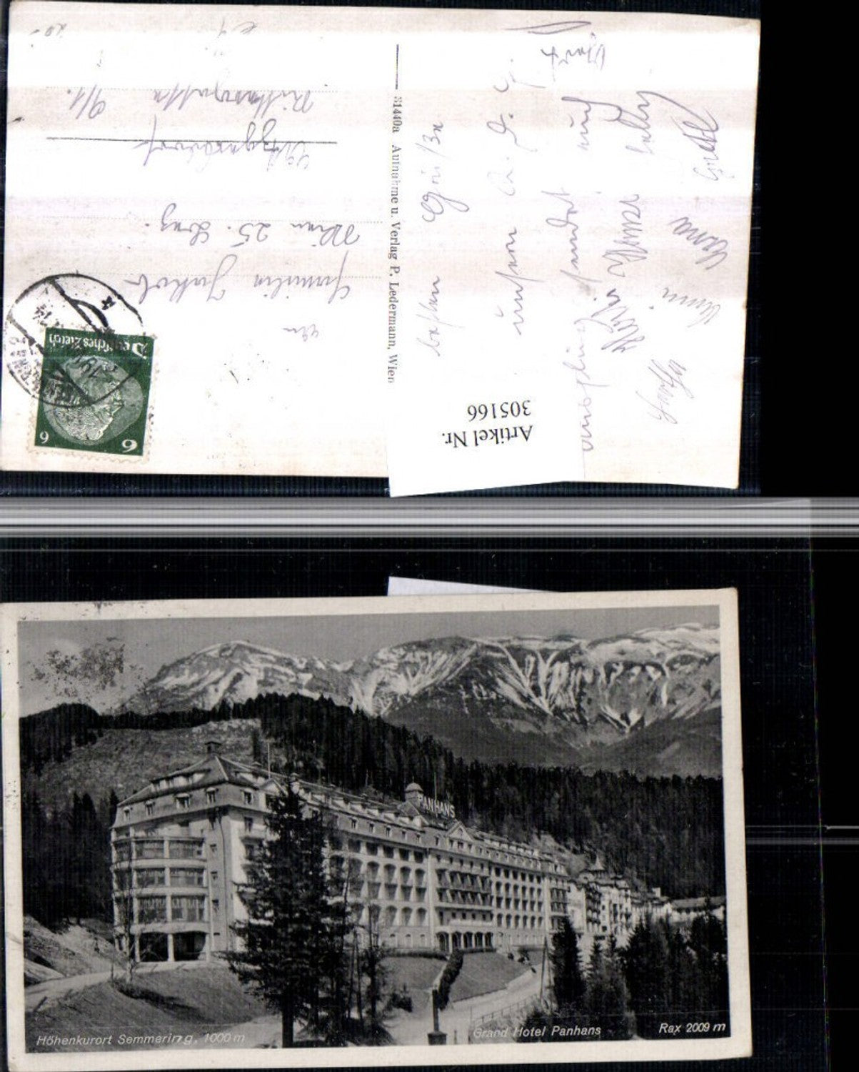 305166,Semmering Grand Hotel Panhans m. Rax Bergkulisse