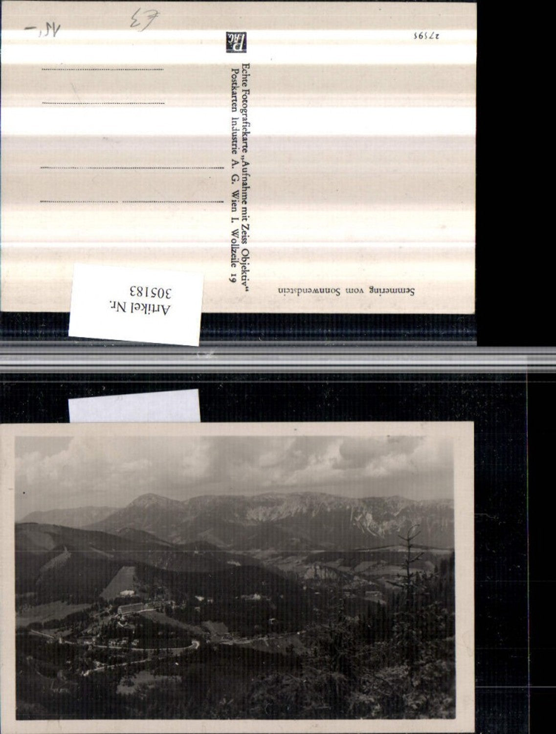 305183,Semmering Totale vom Sonnwendstein Bergkulisse