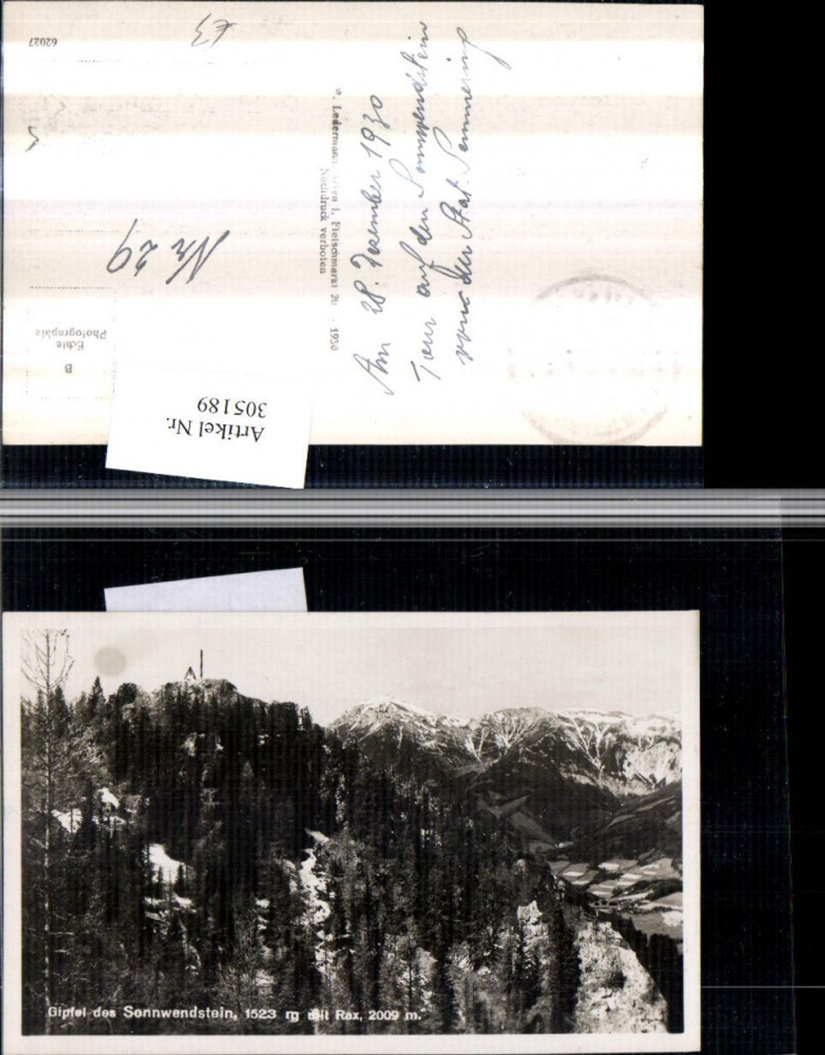 305189,Gipfel des Sonnwendstein b. Semmering m. Rax Bergkulisse