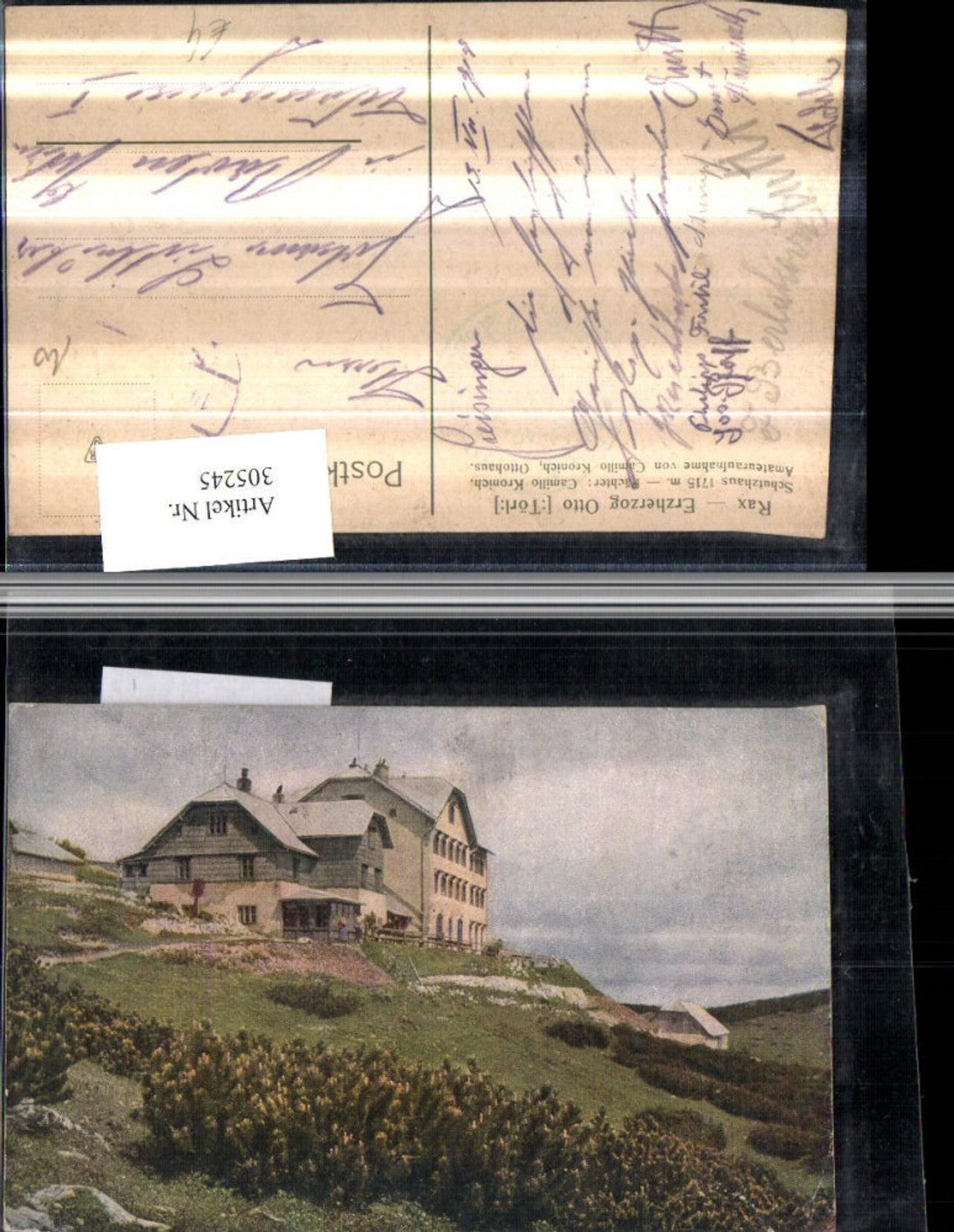 305245,Rax Erzherzog Otto Schutzhaus Berghütte b. Reichenau