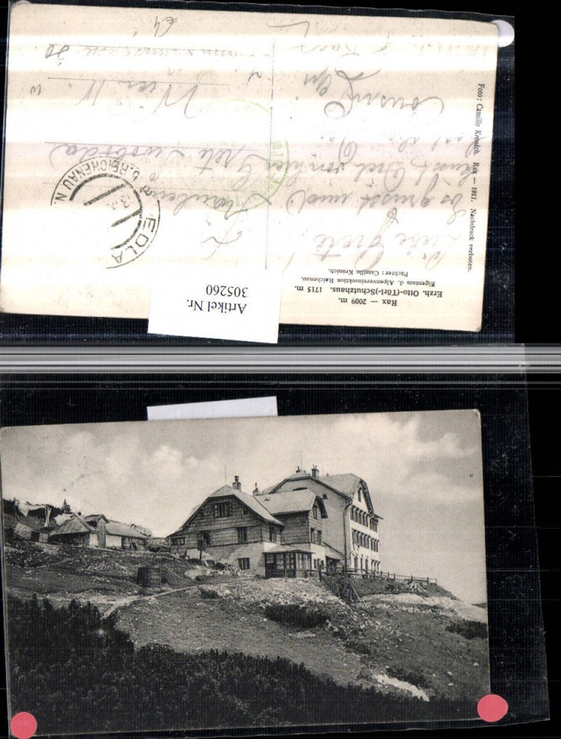 305260,Rax Erzherzog Otto-Schutzhaus Berghütte b. Reichenau