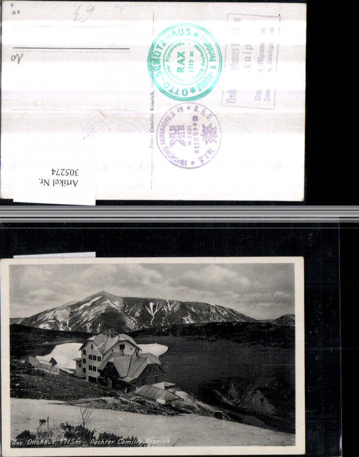 305274,Rax Ottohaus Berghütte b. Reichenau Bergkulisse