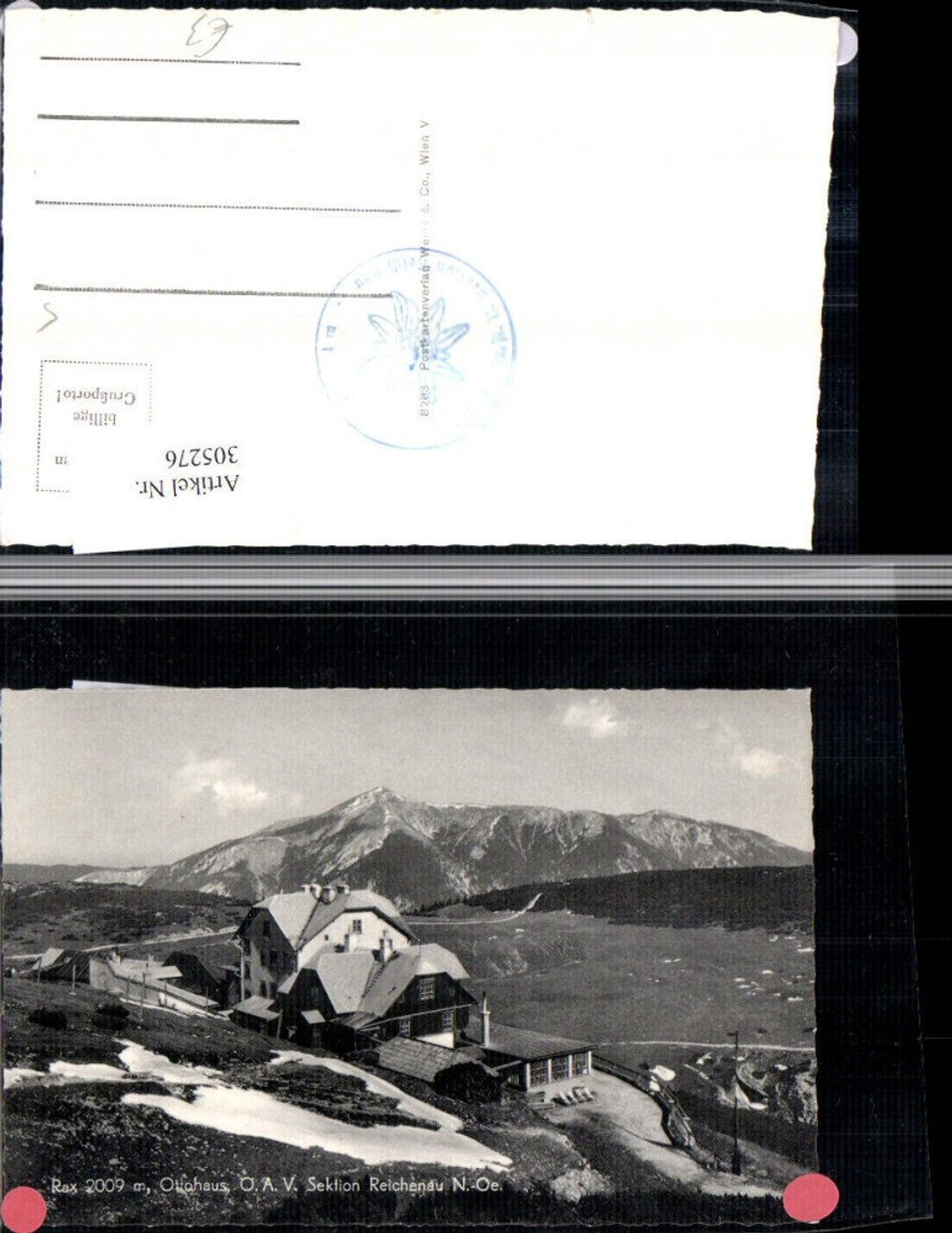 305276,Rax Ottohaus Berghütte b. Reichenau Bergkulisse