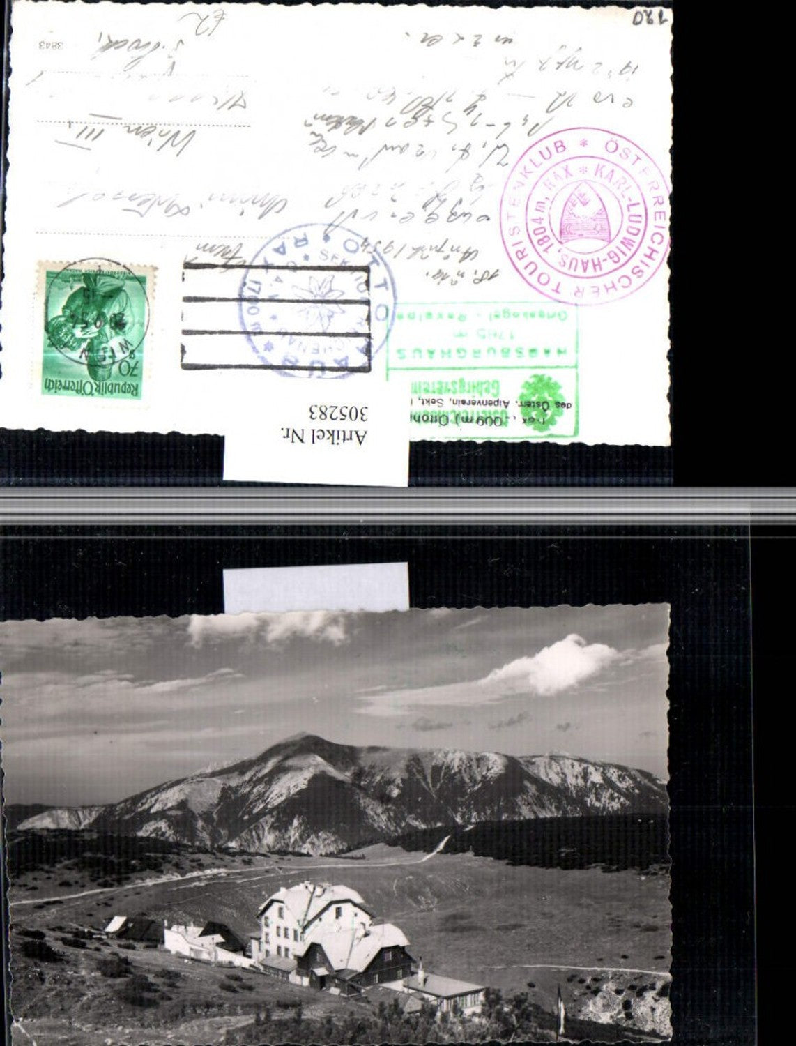 305283,Rax Ottohaus Berghütte b. Reichenau Bergkulisse