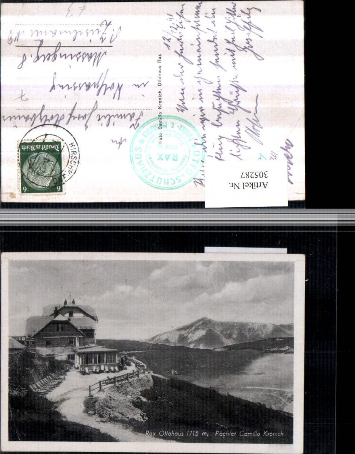 305287, Rax Ottohaus mountain hut near Reichenau mountain scenery