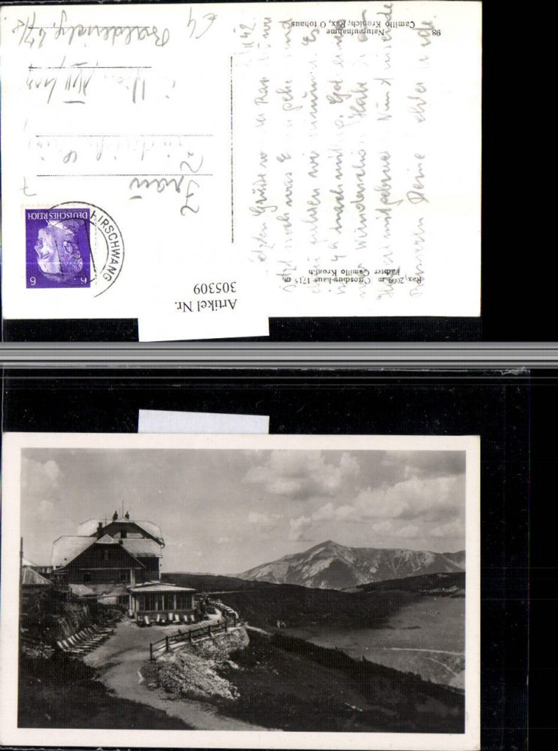 305309,Rax Otto-Schutzhaus Berghütte b. Reichenau Bergkulisse