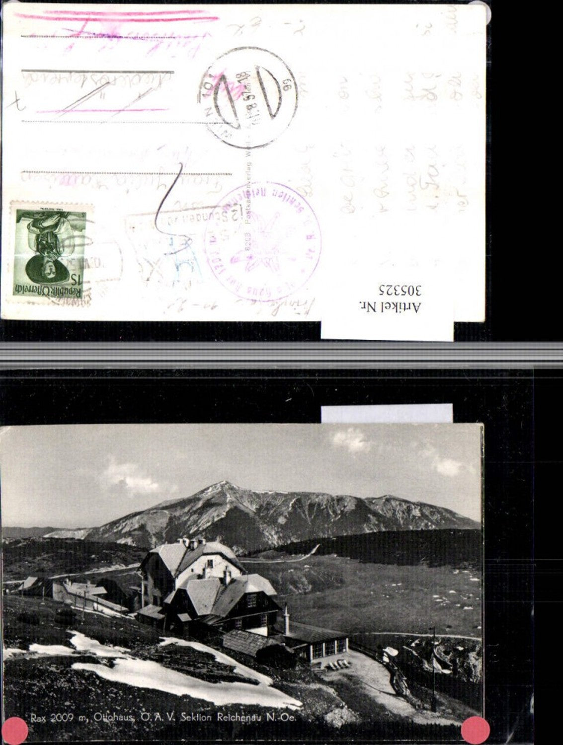 305325,Rax Ottohaus Berghütte b. Reichenau Bergkulisse