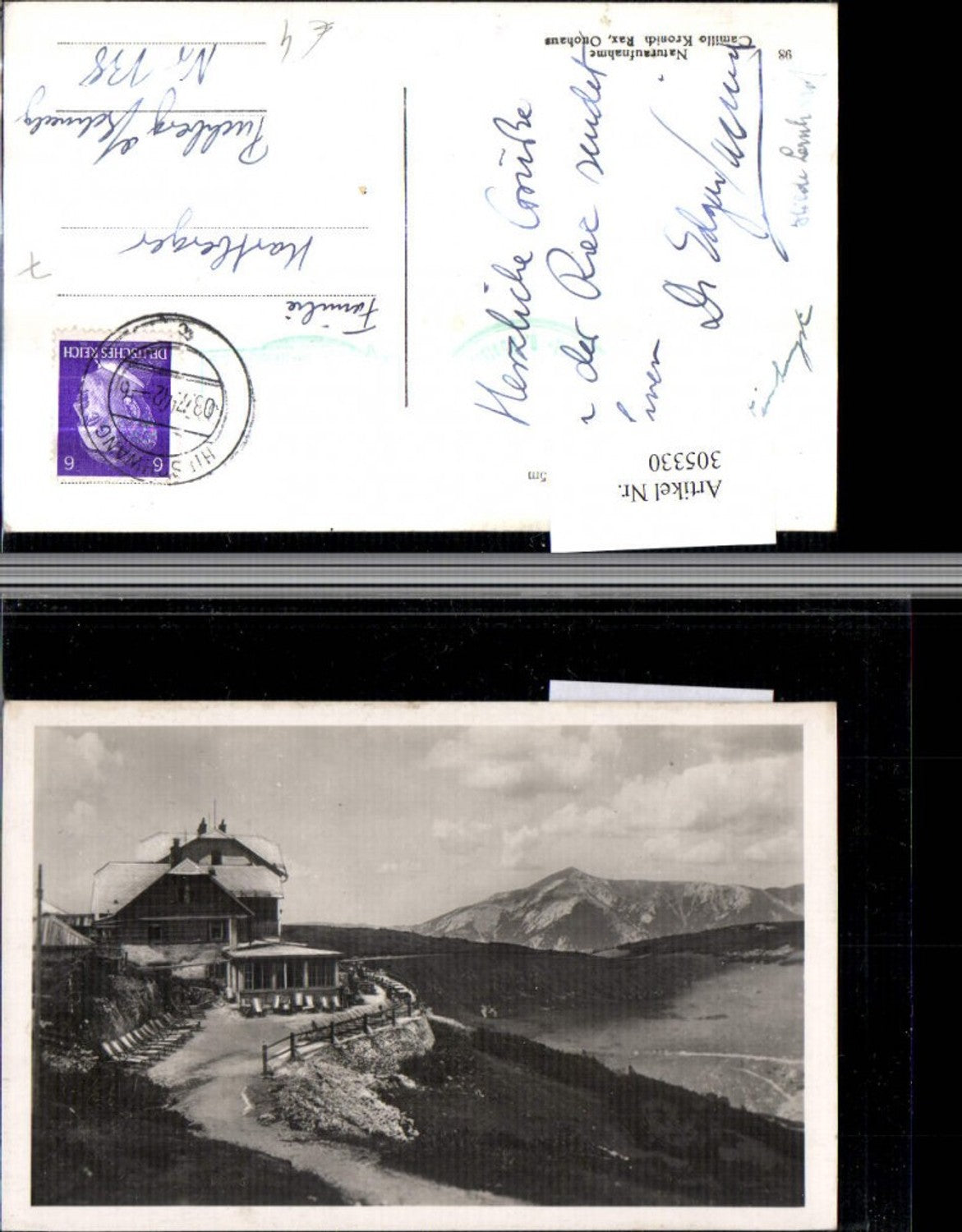 305330,Rax Otto-Schutzhaus Berghütte b. Reichenau Bergkulisse