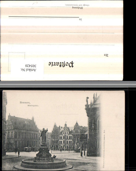 305420,Bremen Marktplatz Brunnen
