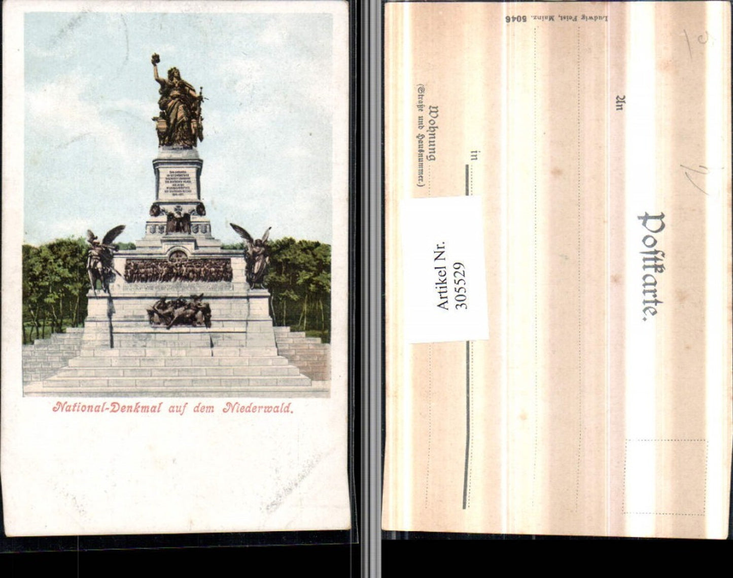 305529,National-Denkmal auf d. Niederwald b. Rüdesheim