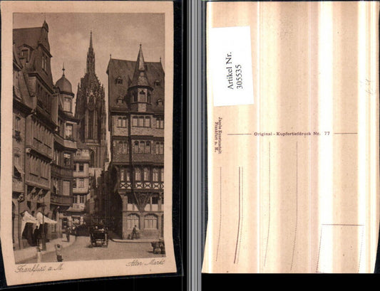 305535,Frankfurt am Main Alter Markt Straßenansicht Kirchenturm