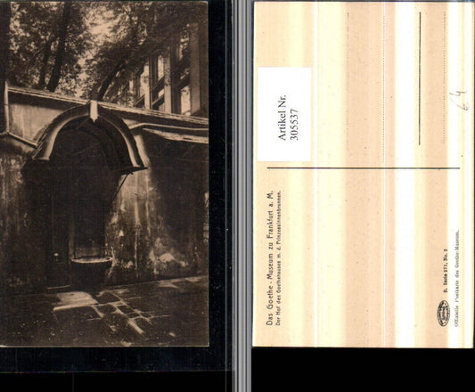 305537,Frankfurt am Main Goethe-Museum Hof m. Prinzessinnenbrunnen