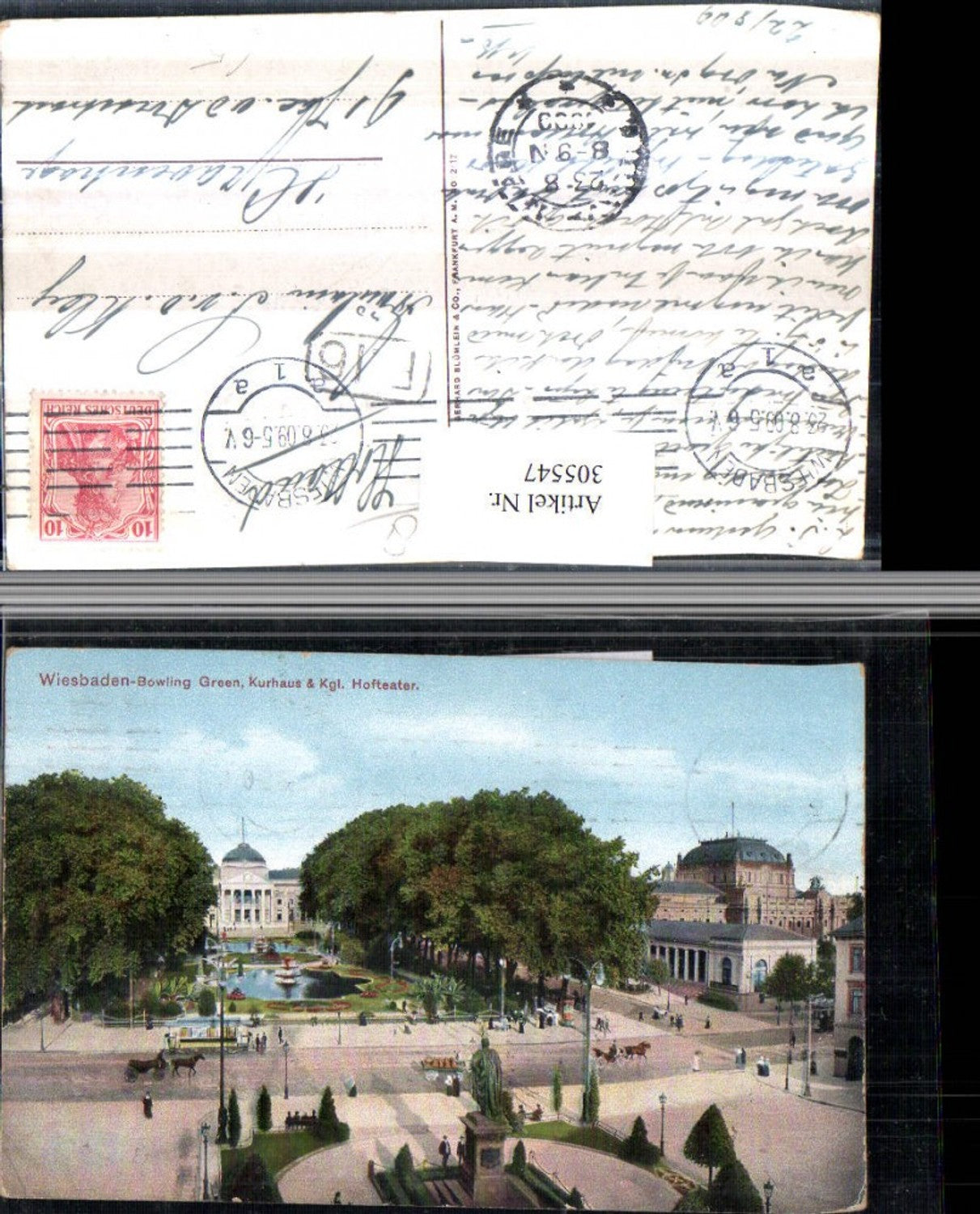 305547,Wiesbaden Bowling Green Kurhaus u. Königliches Hoftheater