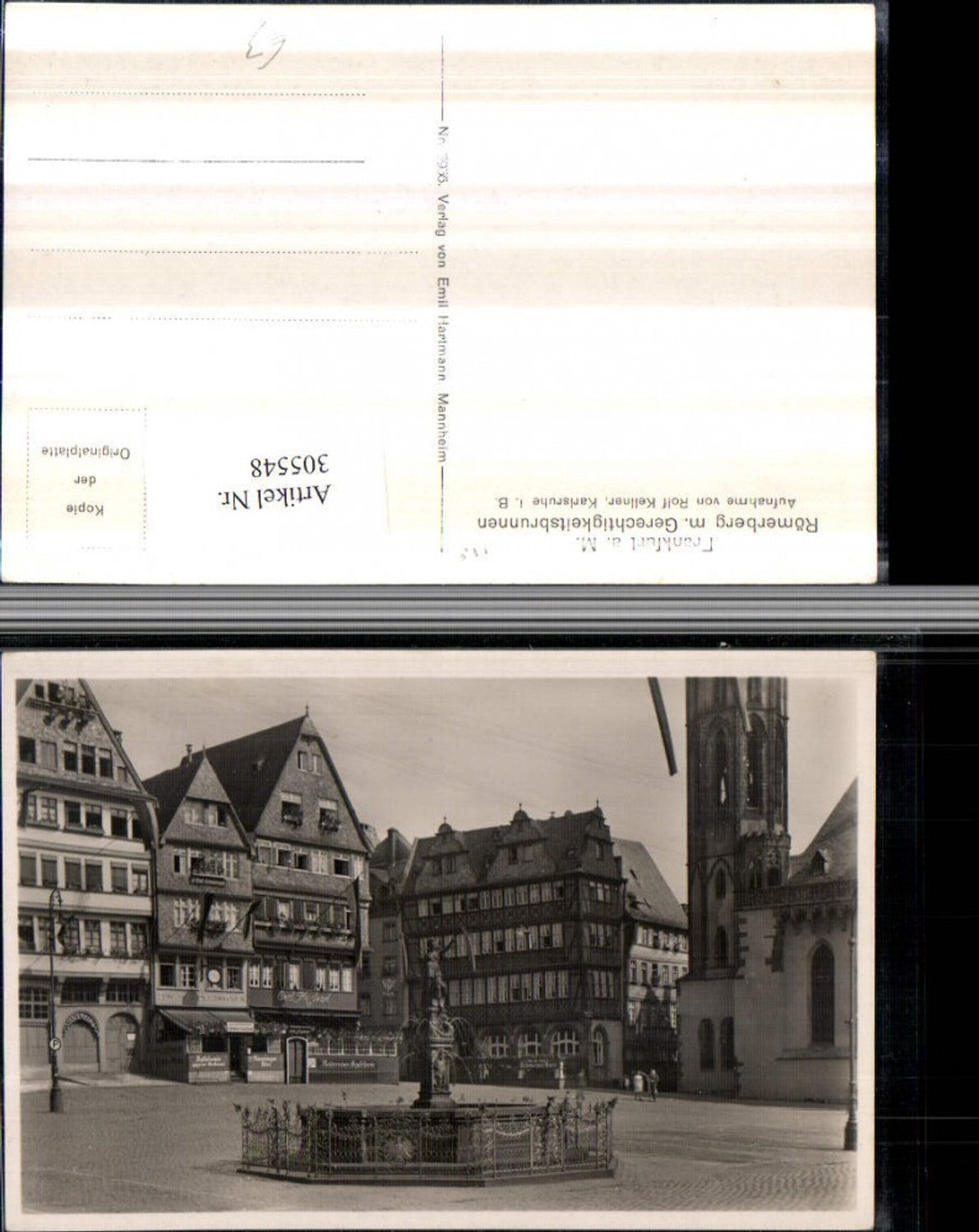 305548,Frankfurt am Main Römerberg m. Gerechtigkeitsbrunnen Brunnen