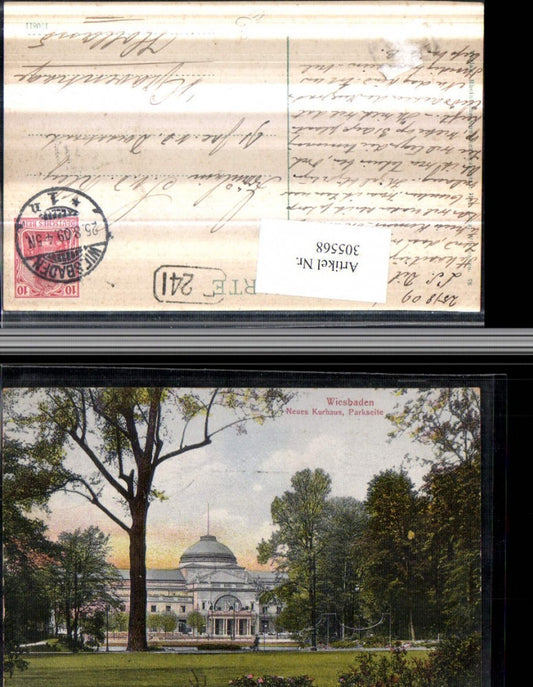 305568,Wiesbaden Kurhaus Parkseite