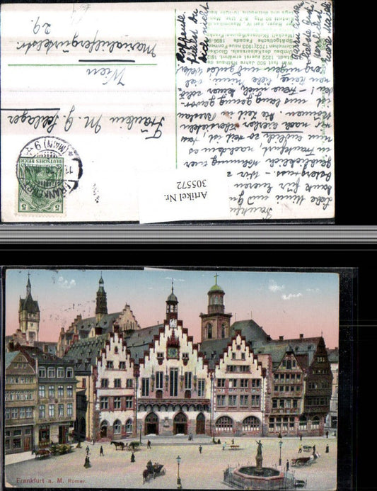 305572,Frankfurt am Main Römer Häuser Türme Brunnen