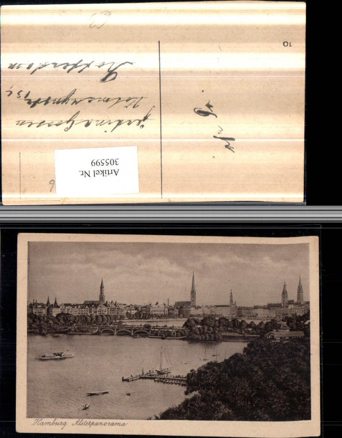 305599,Hamburg Teilansicht Alsterpanorama Brücke
