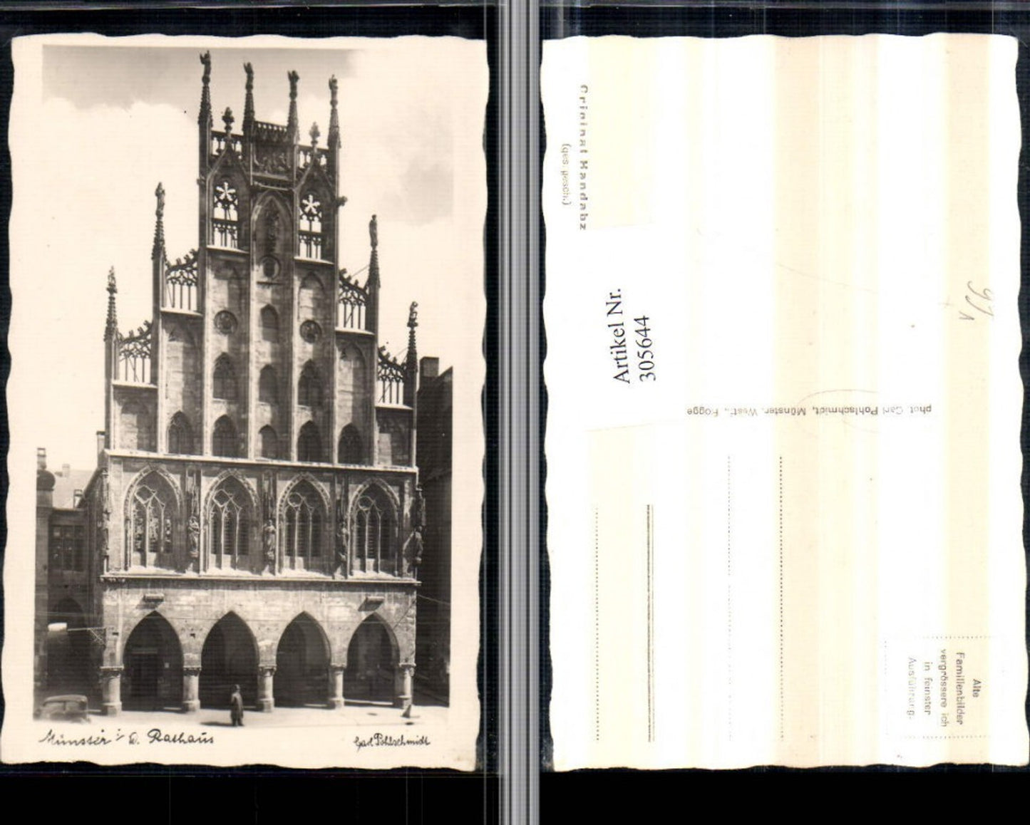 305644,Original Handabzug Münster Rathaus pub Carl Pohlschmidt
