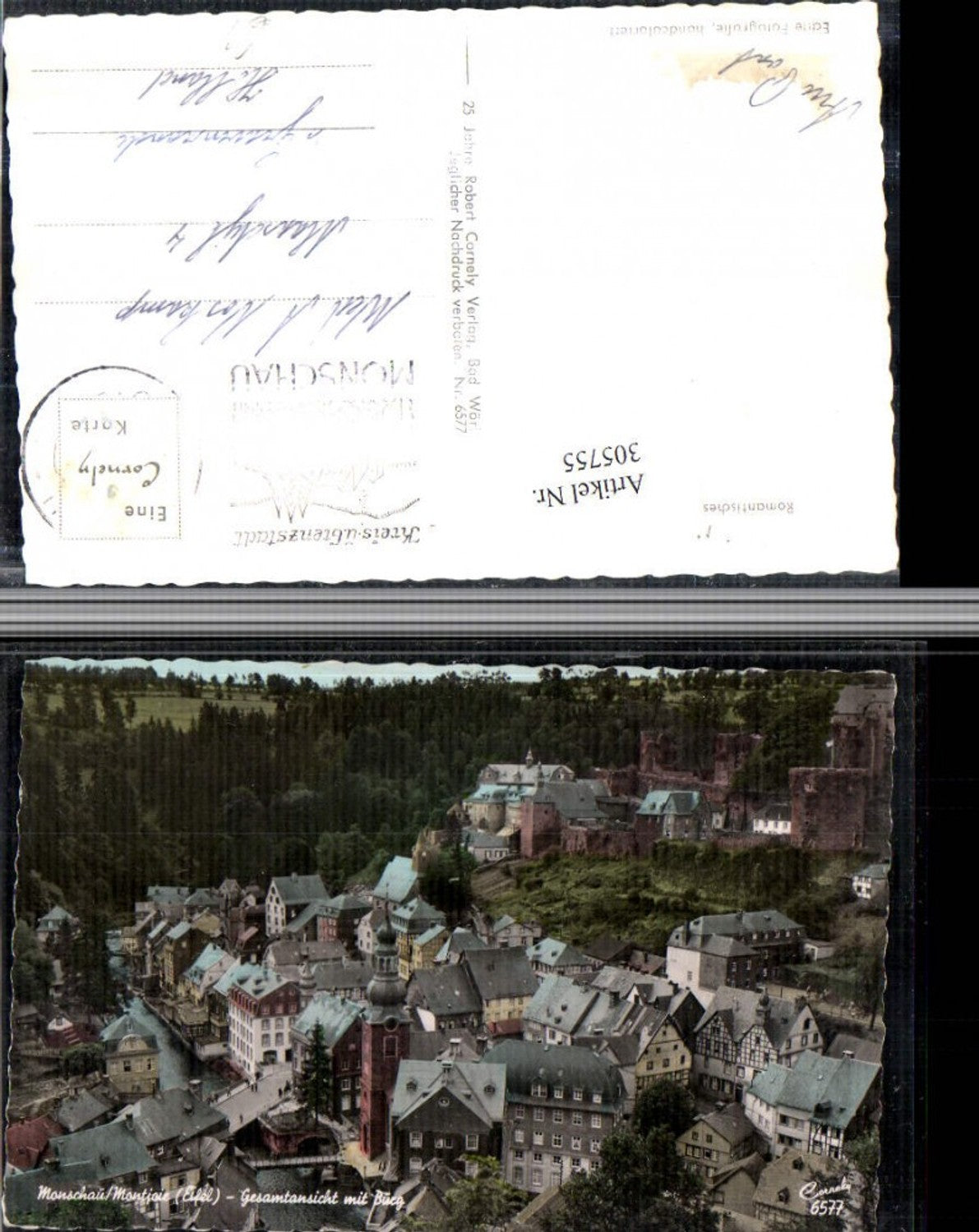 305755,Monschau in d. Eifel Totale m. Burg