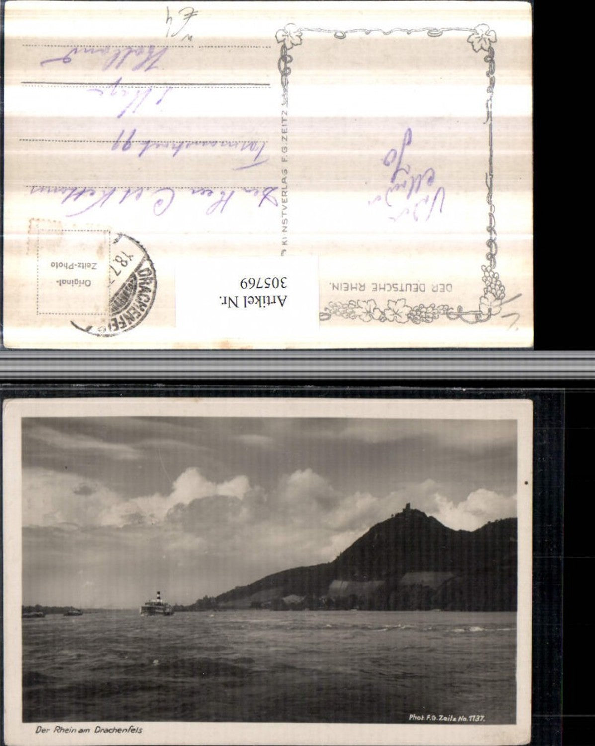 305769,Der Rhein am Drachenfels b. Königswinter