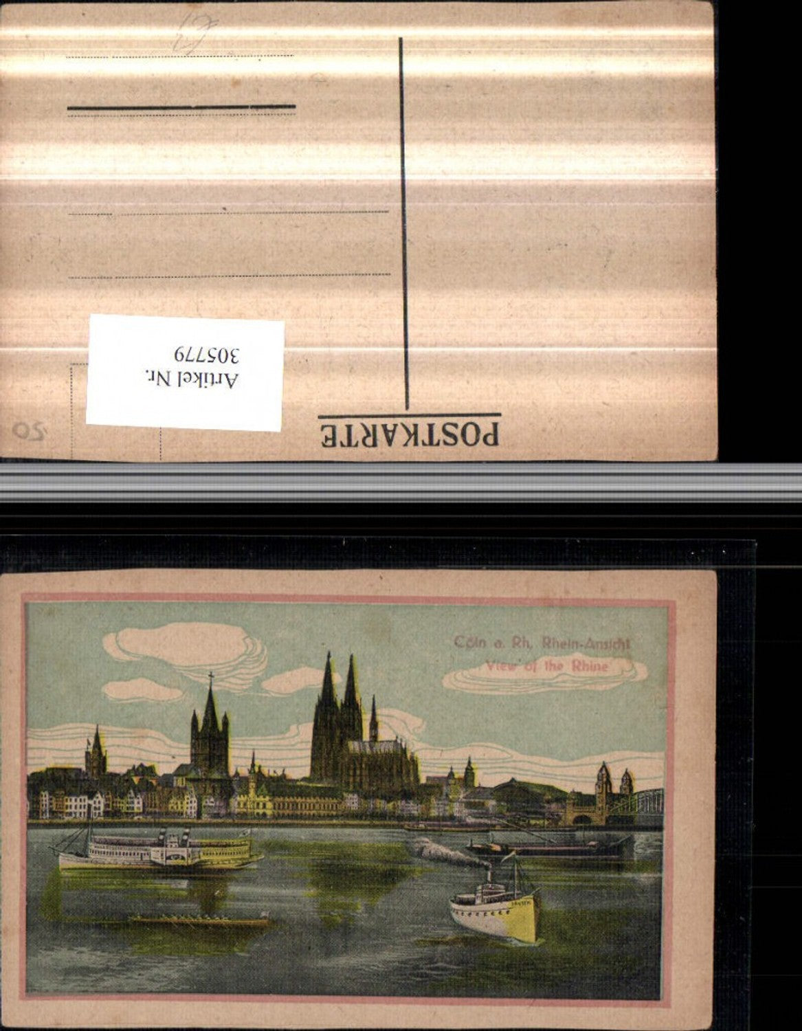 305779,Köln am Rhein Teilansicht Dom Kirche Dampfer