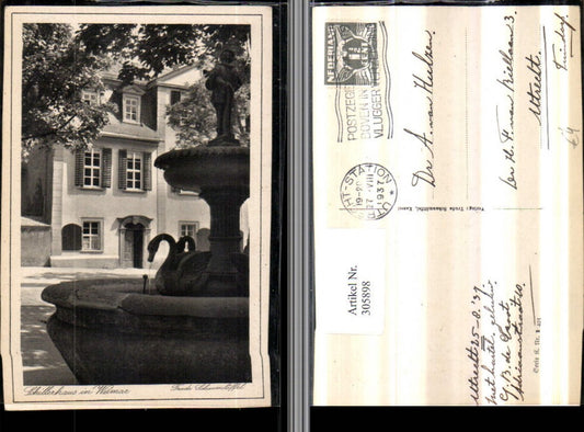 305898, Weimar Schiller House Fountain