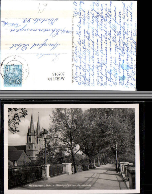 305916, Mühlhausen in Thuringia, Hirschgraben and St. Jacob's Church