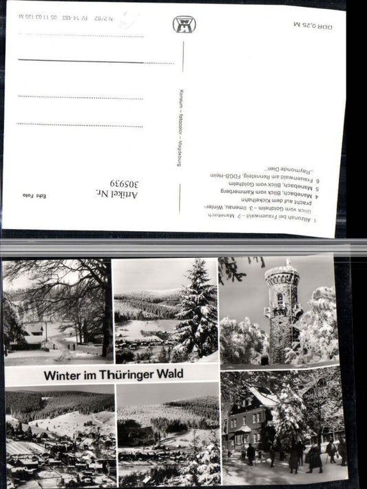 305939,Allzunah Manebach Ilmenau Manebach Frauenwald Winterbilder Mehrbildkarte