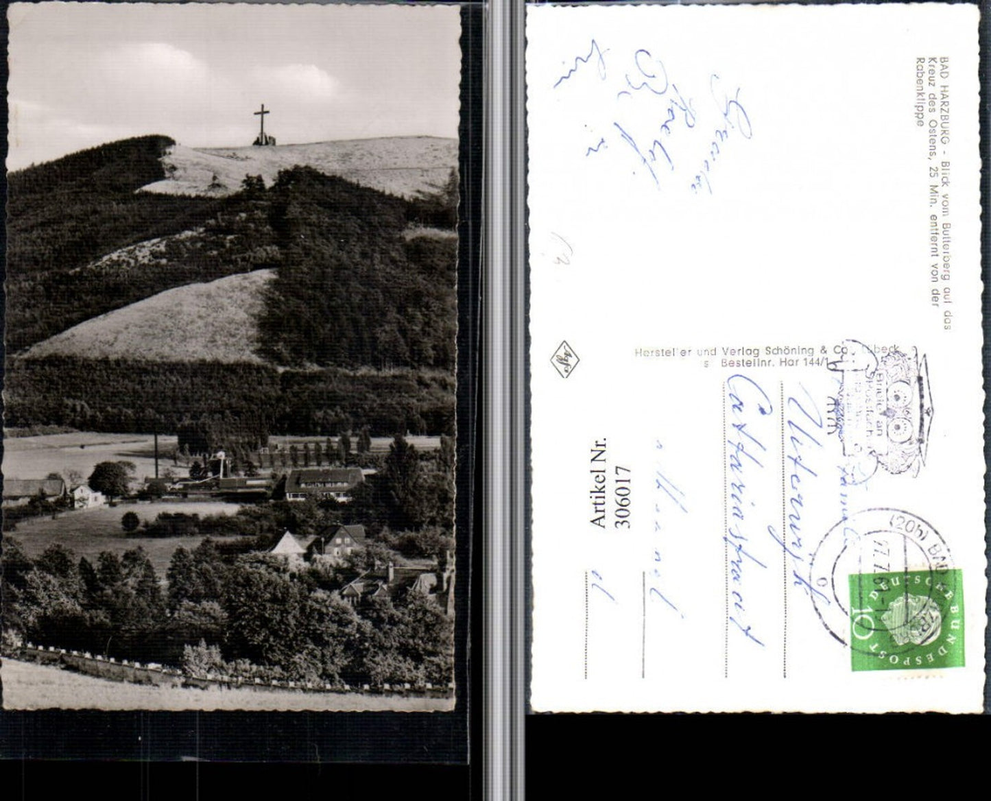 306017,Bad Harzburg Blick v. Butterberg auf das Kreuz