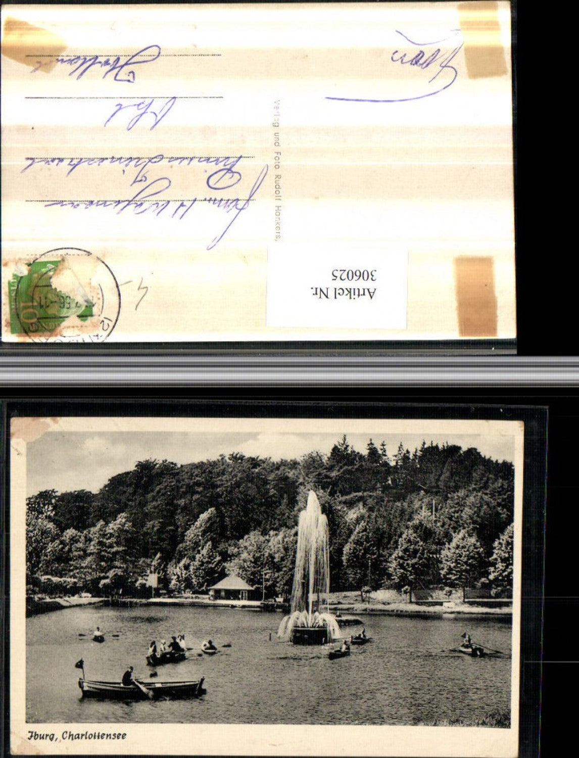 306025,Bad Iburg Charlottensee See Fontäne Ruderboote