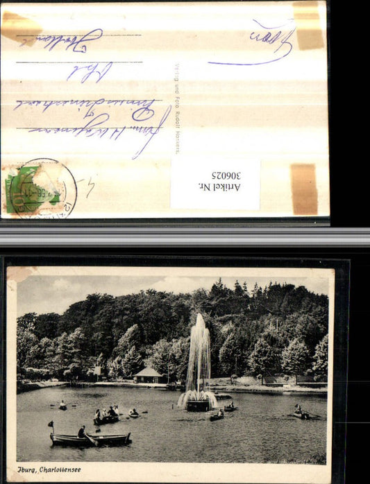 306025,Bad Iburg Charlottensee See Fontäne Ruderboote