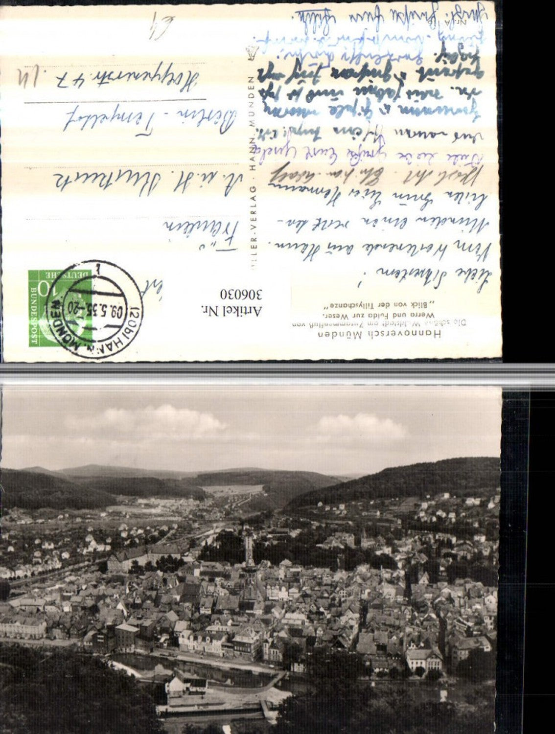 306030,Hannoversch Münden Totale Blick von d. Tillyschanze