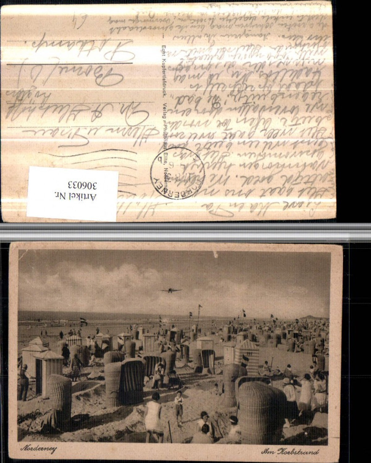 306033,Norderney Korbstrand Strand Strandleben Strandkörbe Flugzeug