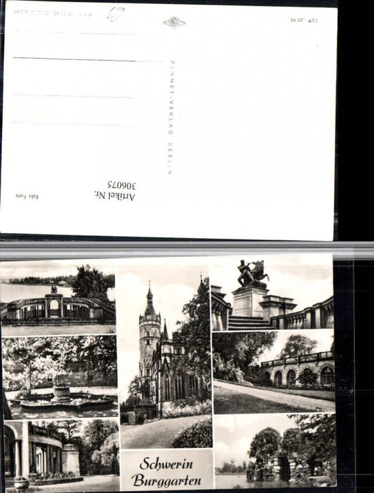 306075,Schwerin Burg Burggarten Brunnen Mehrbildkarte