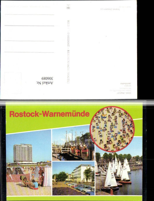 306089,Rostock Warnemünde Hotel Neptun Hafen Strand Strandleben Mehrbildkarte