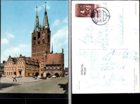 306105,Stendal Markt m. Rathaus Kirche pub VEB