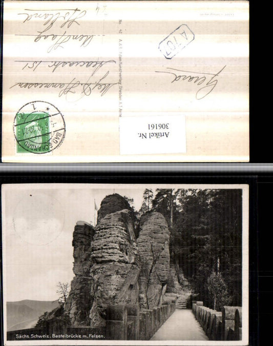 306161,Sächsische Schweiz Basteibrücke m. Felsen b. Rathen Schandau
