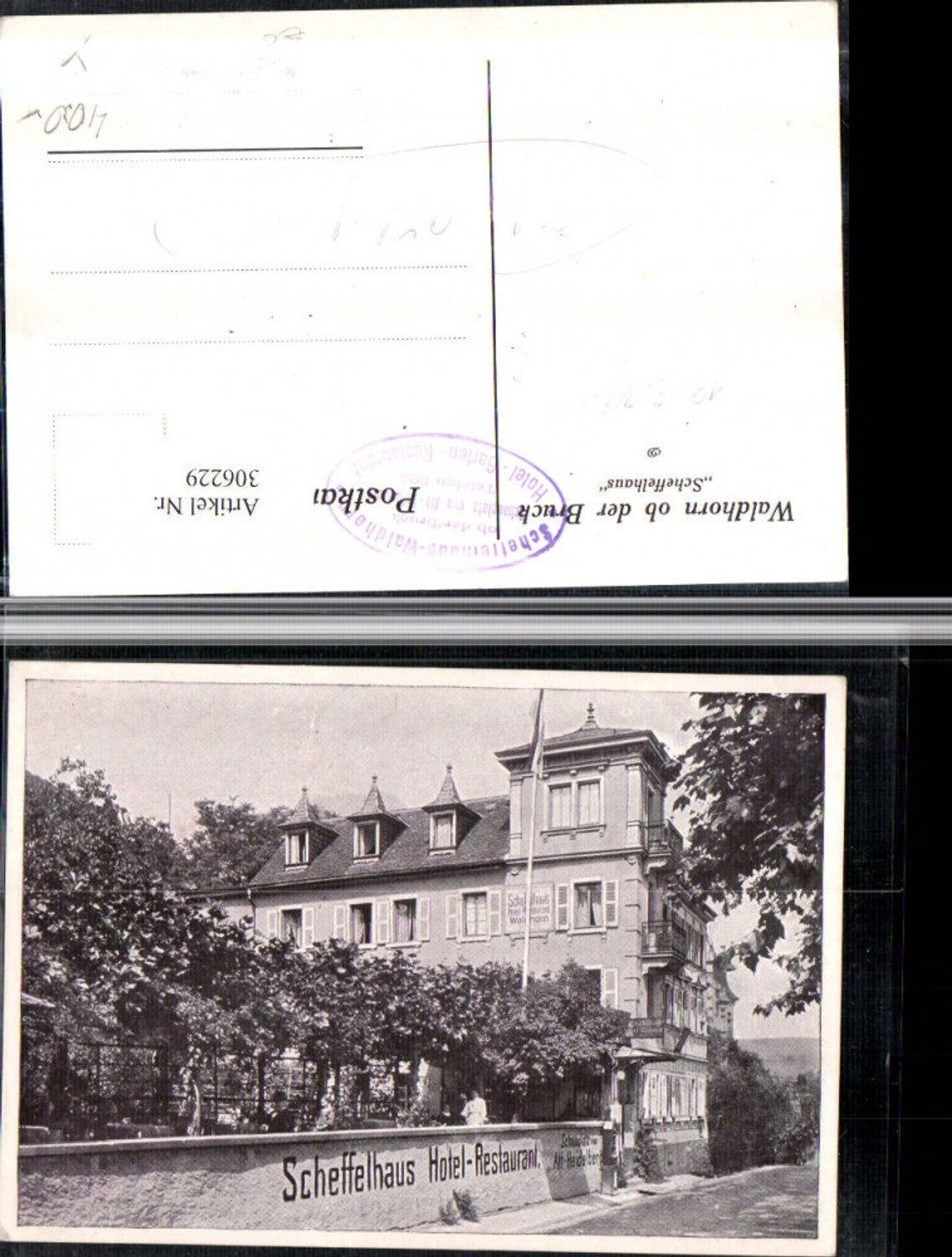 306229,Waldhorn ob der Bruck Scheffelhaus Hotel Restaurant b. Heidelberg