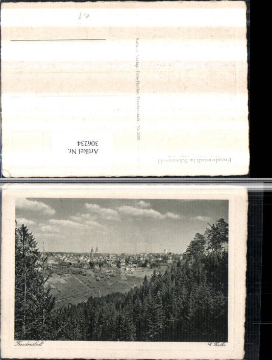 306234, Freudenstadt in the Black Forest Total embossing Passepartout