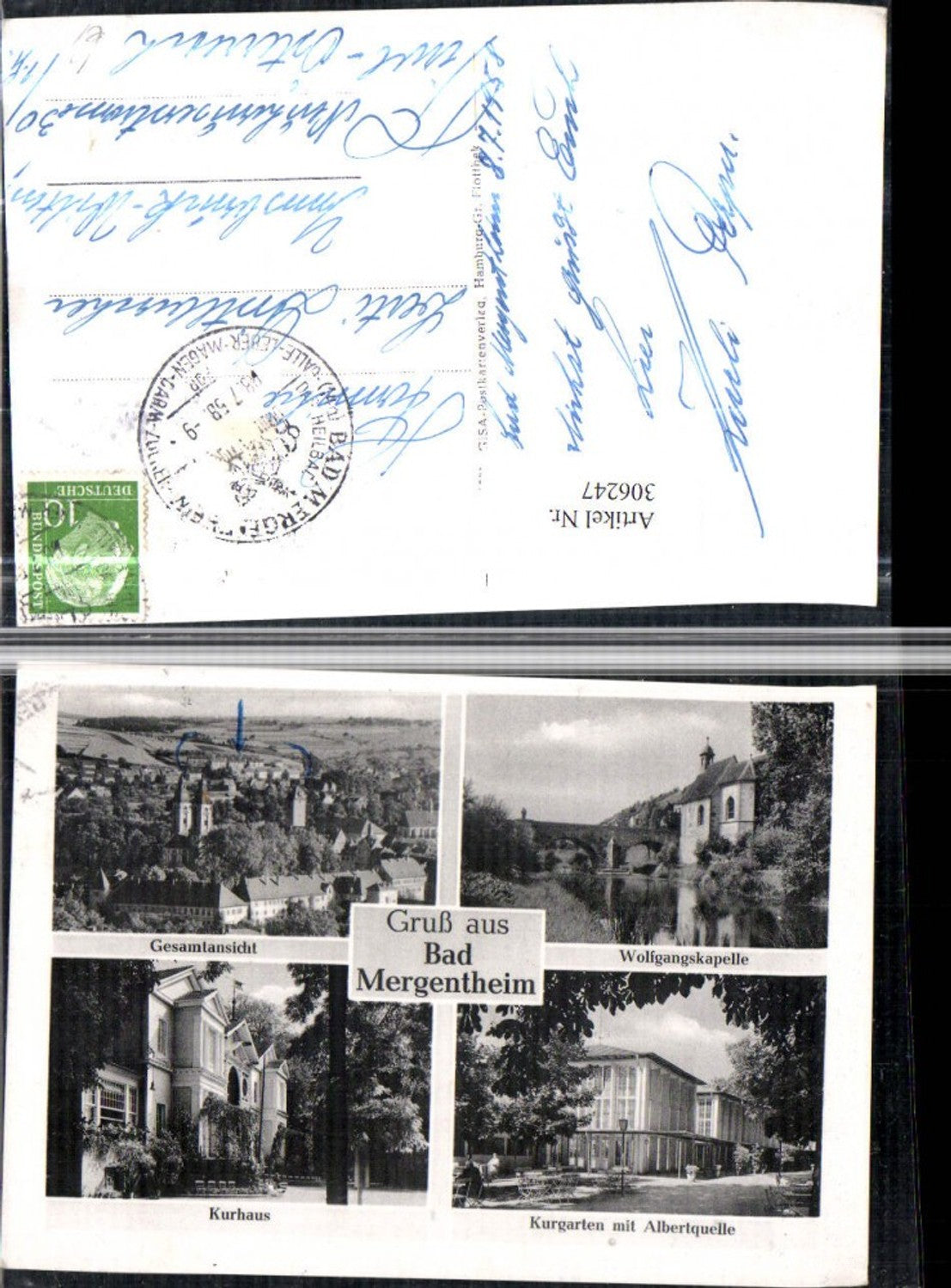 306247,Bad Mergentheim Totale Kurhaus Kurgarten Wolfgangskapelle Mehrbildkarte