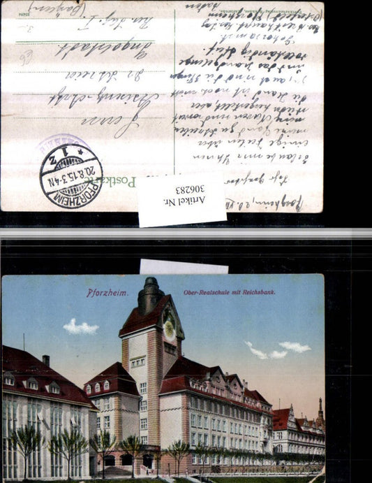 306283, Pforzheim Upper Secondary School with Reichsbank