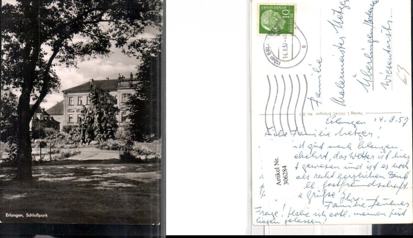 306284,Erlangen Schlosspark Schloss